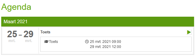 Agenda toetsen