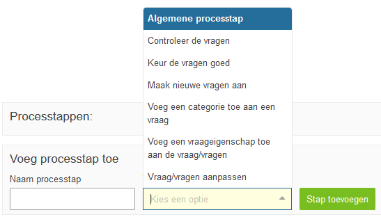 proces stap toevoegen