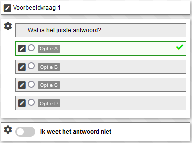 ik weet het niet voorbeelvraag