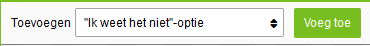 ik weet het niet toevoegen