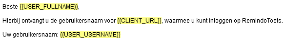 Username template